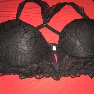 Pink Brallets black never worn red used 2x